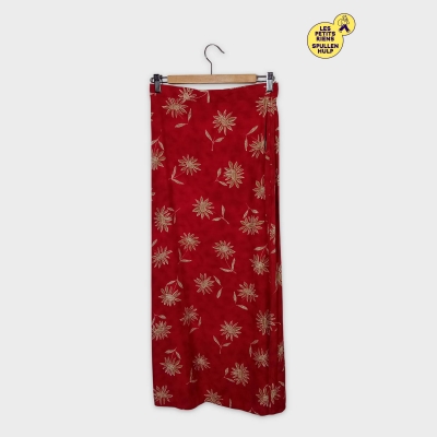 Jupe Midi Rouge À Fleurs Pimkie