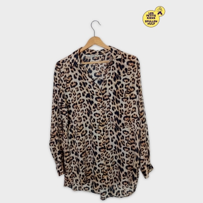 Chemise Fluide Motif Léopard Zara S