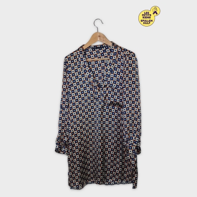 Chemise À Motifs Géométriques Rétro Zara L