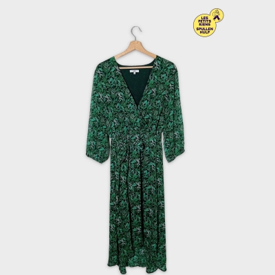 Robe Longue Fleurie Verte Lh Xl