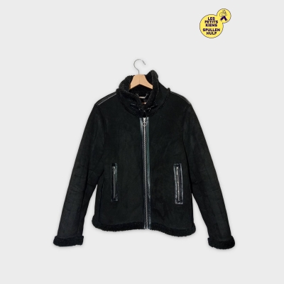 More & More Manteau Suédine Doublure Sherpa L