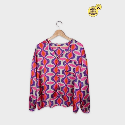 Blouse Fluide Promod Motif Psychédélique Xl