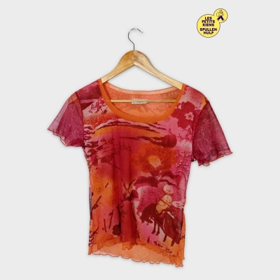 Top En Mesh Multicolore Cassis L