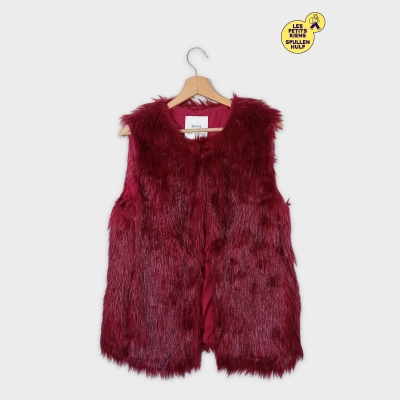 Gilet Sans Manches Fausse Fourrure Bershka M