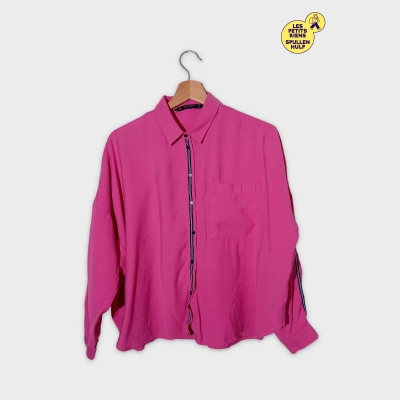 Chemise Fuchsia À Liserés Zara S