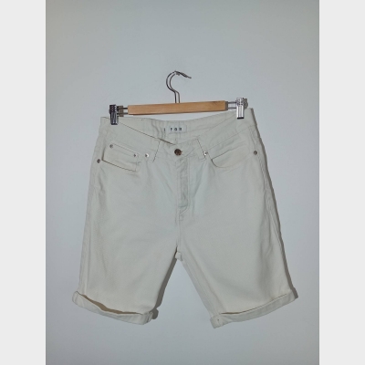 Short En Denim Blanc Cassé Fōr W30