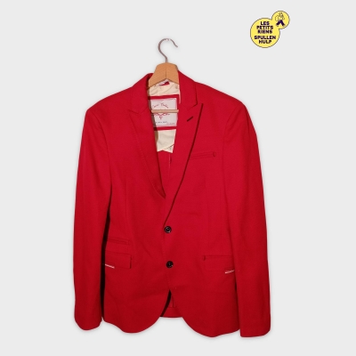 Blazer Cintré Rouge Zara