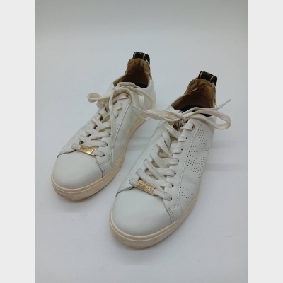 Baskets Basses Replay Blanches Détails Zébrés