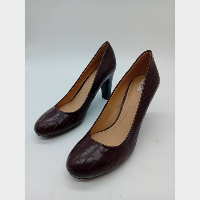 Escarpins Geox Marron Effet Croco