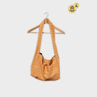 Sac Pascale Label Jaune À Carreaux Orange