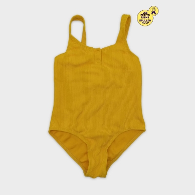 Maillot De Bain Texturé Jaune Zara 7 Ans