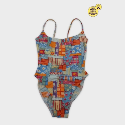 Maillot De Bain 1 Pièce Vintage Motif Patchwork