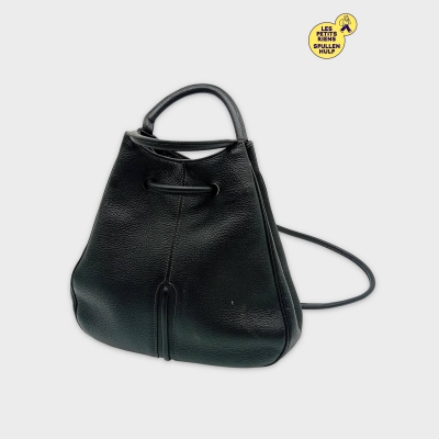 Sac À Dos En Cuir Grainé Noir