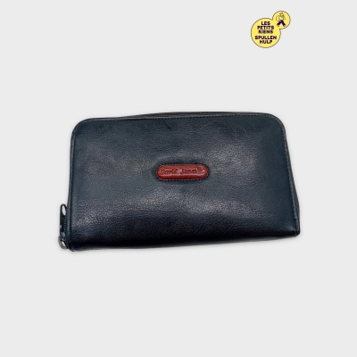 Grand Portefeuille En Cuir Noir David Jones L
