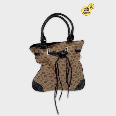 Sac À Main Monogramme Et Effet Croco Y2K
