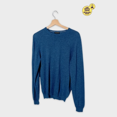Pull Col Rond Massimo Dutti 100% Cachemire Bleu