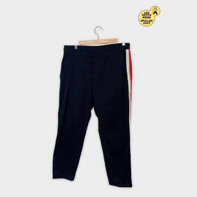 Pantalon De Costume The Kooples Bleu Marine Bandes Latérales