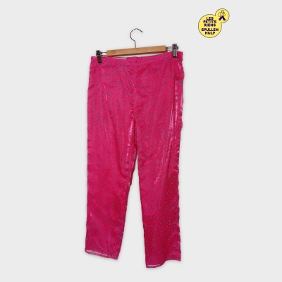 Pantalon Satiné Emporio Armani Rose À Pois