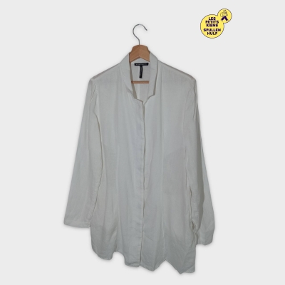 Blouse Sarah Pacini Blanche 100% Lin L