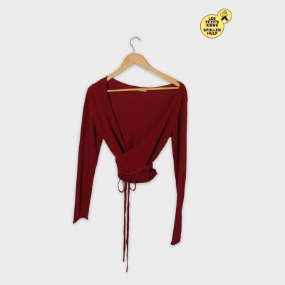Haut Cache coeur Bordeaux Sarah Pacini