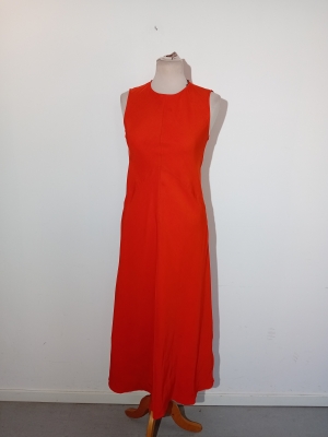 Zara Robe Longue Orange Sans Manches M