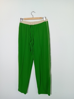 Pantalon Fluide Vert Zara