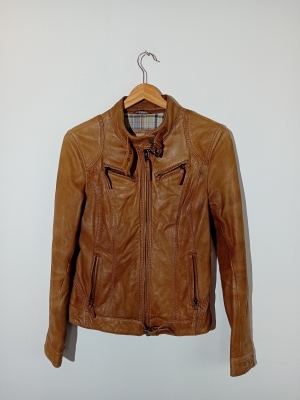 Veste En Cuir Marron Oakwood S