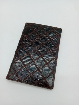 Portefeuille En Cuir Vintage Façon Crocodile