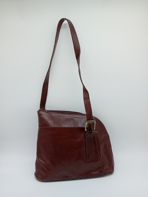 Sac À Main Kim & Chris En Cuir Bordeaux