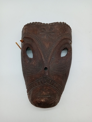 Masque Décoratif Ethnique En Terre Cuite
