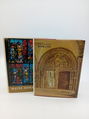 Lot De 2 Livres Bourgogne Et Maine Romane Zodiaque (BL904)