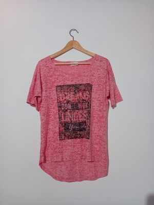 T-shirt Rose Gina Texturé À Motif L