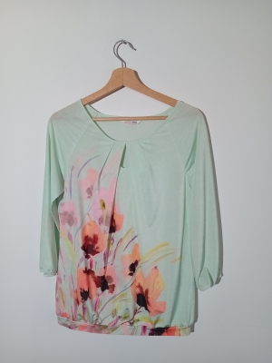 Haut Fluide Floral Vert Menthe Atmos Fashion M
