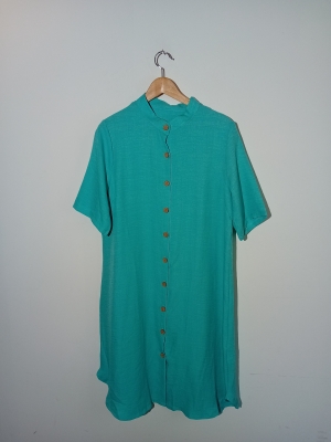 Tunique Boutonné Turquoise Xxl