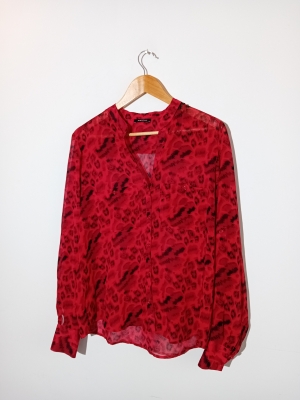 Chemisier Morgan Léopard Rouge M
