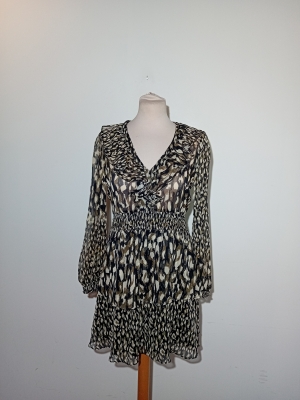 Robe courte fluide à motif léopard Zara