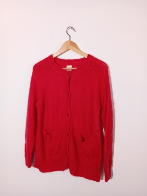 Gilet Des Petits Hauts En Kid Mohair Rouge