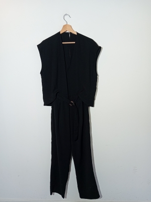Combinaison Pantalon Noire Sans Manches Zara S