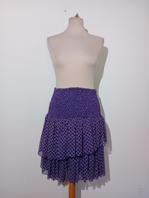 Jupe Courte Plissée Fleurie Maje M