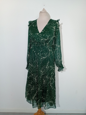 Robe Longue Verte À Motifs Ba&sh