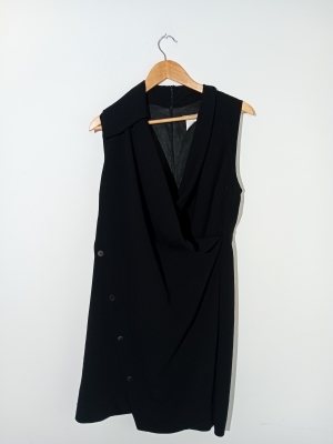 Robe Style Blazer Asymétrique Noire Sarah Pacini L
