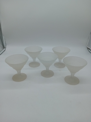 Lot 5 Coupes Glace Verre