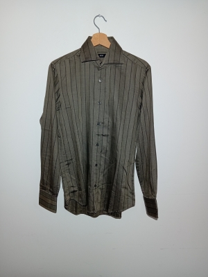 Chemise Hugo Boss À Rayures Marron