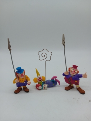 Lot 3 Porte-photos Clowns Retro