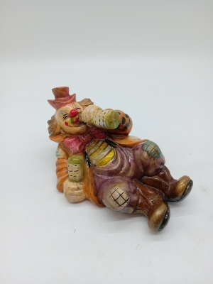 Figurine De Clown Vintage En Céramique