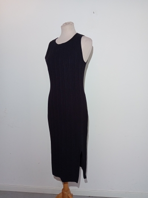 Robe Longue En Maille Noire Nicole Miller