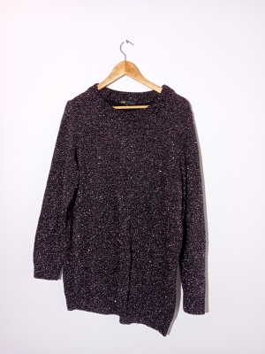 Pull Pailleté Violet Foncé Maje M