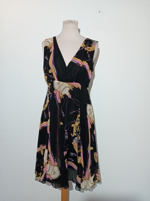 Robe Cocktail Sandro Ferrone Motifs Baroques