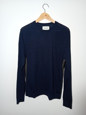 Pull en laine mérinos bleu marine Zadig & Voltaire
