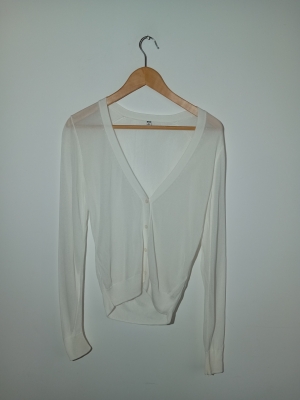 Gilet Fin Blanc Cassé Uniqlo